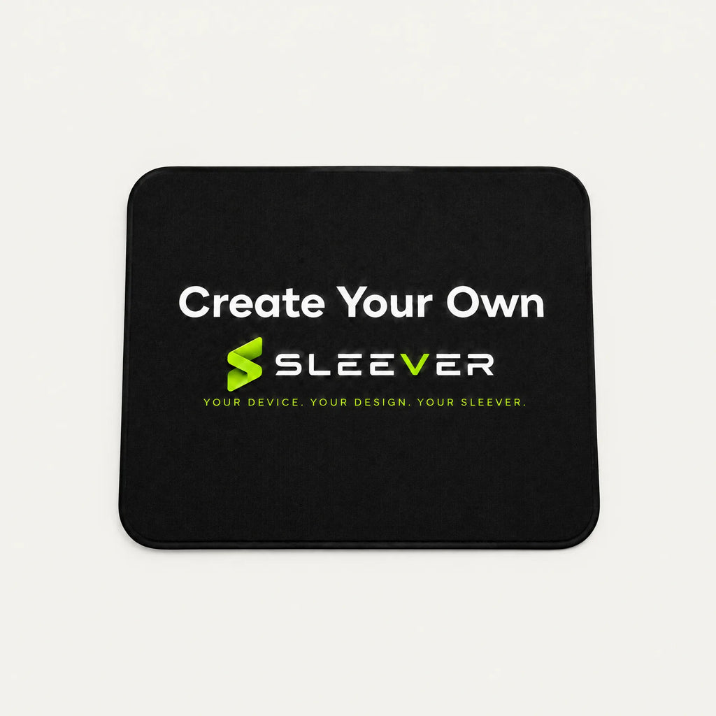 SLEEVER custom create-your-own mouse pad with smooth surface and non-slip rubber base
