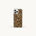 SLEEVER clear TPU phone case with leopard print UV back print and magnetic charging compatibility   