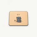 SLEEVER low battery cat compact mousepad 17.5 x 21.5 cm non-slip base