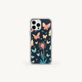 SLEEVER clear TPU phone case with colorful gradient butterflies and dandelion UV back print with magnetic charging compatibility   
