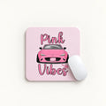 SLEEVER pink vibes sports car heels bag pink background desk mousepad 17.5 x 21.5 cm non-slip base