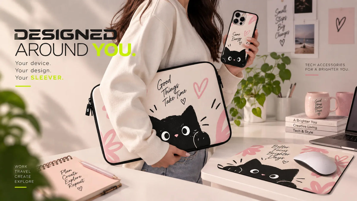 Premium custom laptop sleeves, personalized phone cases and stylish tech accessories by SLEEVER – designed to express your unique style.