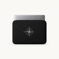 SLEEVER black padded laptop sleeve with compass design for 12–17 inch laptops
