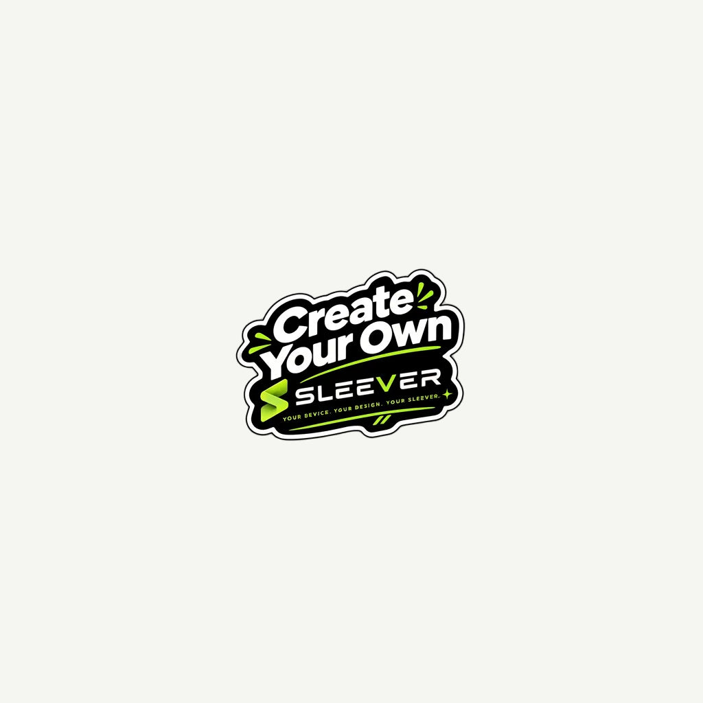 Custom waterproof glossy plastic vinyl kiss cut sticker with white border by SLEEVER
